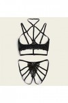 Lingerie Femme Sexy Ensemble Homme Sexy Hot y29k Taille de Dentelle Black Bra + Thong Lingerie Sleepwear Set Plus Femmes sous