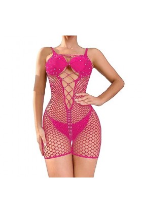 Lingerie Sexy Femme Coquine Hot Grande Taille Robe en Maille de Chaud Sexy de Couleur Unie pour Femmes sous-vêtements Amusant