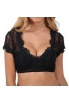 Junhasgood Robe De Chambre Sexy Blouse Noir Élégant Dirndl Blouse Blouse Dentelle Dirndl pour Oktoberfest Blouse Combinaison 