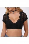 Junhasgood Robe De Chambre Sexy Blouse Noir Élégant Dirndl Blouse Blouse Dentelle Dirndl pour Oktoberfest Blouse Combinaison 