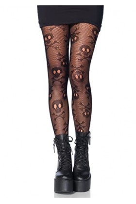 Leg Avenue 9986 Tête de Mort Collant Résille Pirate Booty Taille Unique 34-40
