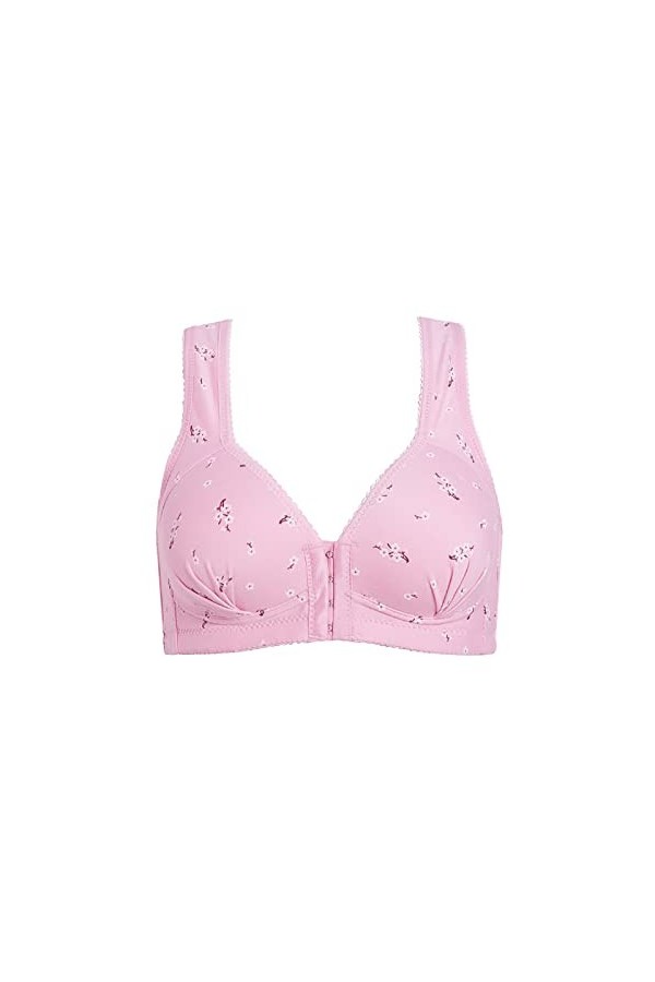 Soutien-Gorge sous-vêtements sous-vêtements One Piece Wire Soutien-Gorge pour Femmes Menstruelle Abondant Dentelle Pink, XXL