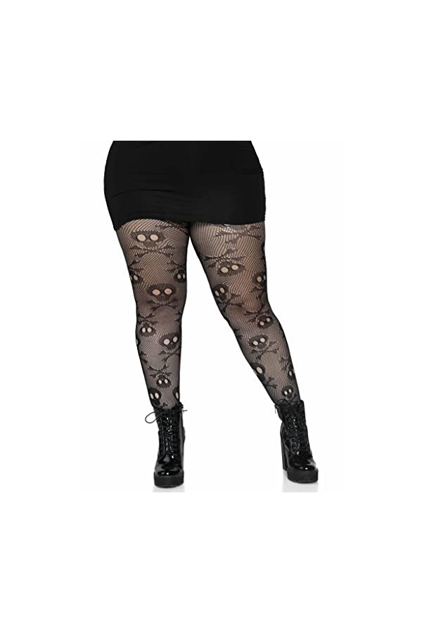 Leg Avenue 9986 Tête de Mort Collant Résille Pirate Booty Taille Unique 34-40