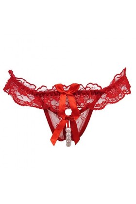 Ncenglings Sexy Lingerie Coquine Culotte Perles String Dentelle Femmes sous-vêtements Lingerie intimes Lingerie Mousseline R