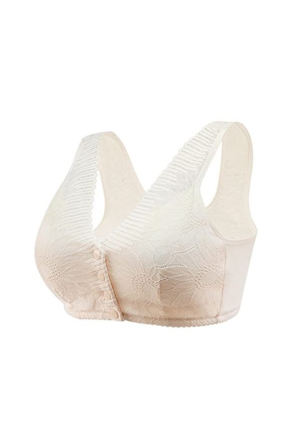 liaddkv Fermeture extra élastique réglable dentelle sport femmes doublure avant respirant soutien-gorge hommes lingerie latex