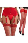 ohyeahlady Porte-Jarretelles Sexy et Bas Grande Taille Bas et Porte Jarretelle Ensemble Guêpière Porte Jarretelle avec 6 Atta