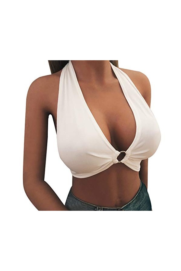 Lingerie sous 10 femmes - Soutien-gorge décolière - Couleur pure - Dessus non rembourré - Sexy - Bustier solide - Culotte de