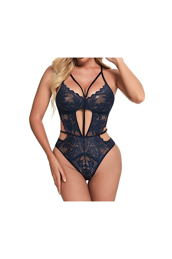 Ensemble Lingerie Feminine Sexy Slutty Hot Harnais Robe Sexy Col en V Profond Erothique Ensemble Sexy Hot Clubwear Push Up Nu