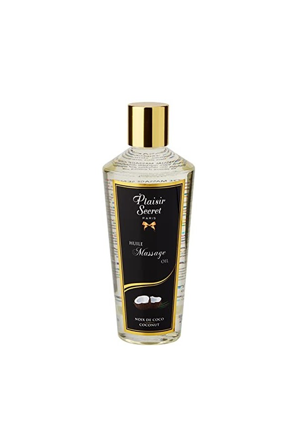 Plaisirs Secrets Huile de Massage Sèche Sensuelle 100% Végétale Fraise 250 ml