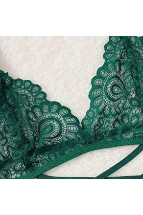 Femme Ensemble Soutien Gorge et String Dentelle sous-Vetements Erotique Vêtements De Nuit Sexy Lingerie Sexy Ensemble 2 Pièce