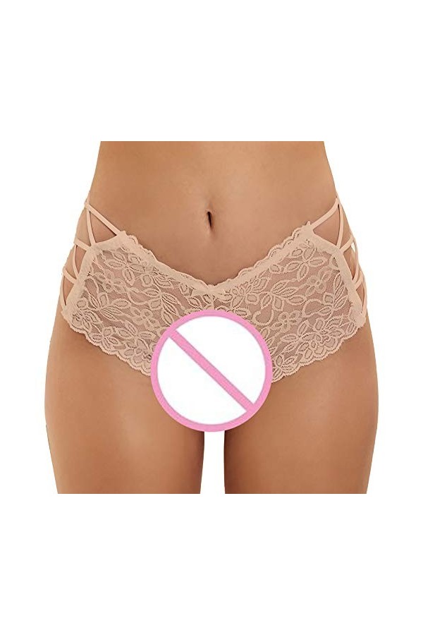 Générique Taille Haute Dentelle sous-vêtements Plus Culottes pour Femmes Sexy Thong Dentelle Taille Sexy Body String pour Be