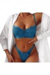 Ghemdilmn Sous-vêtements sexy pour femme grande taille sexy sous-vêtements ensemble trois points dentelle sexy costume plâtre