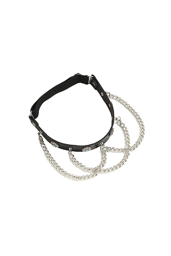 Ranuw Pendentif Porte-Jarretelles Chaîne Punk Jarretelles Jambe Anneaux Cuisse Chaîne Harnais Femmes Filles Bijoux Corps Cade