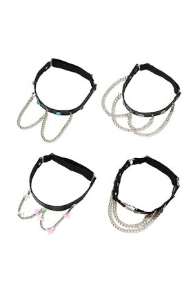 Ranuw Pendentif Porte-Jarretelles Chaîne Punk Jarretelles Jambe Anneaux Cuisse Chaîne Harnais Femmes Filles Bijoux Corps Cade