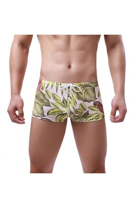 CreoQIJI Sous-vêtements Ouvert Entrejambe Homme Mode Caleçon Hawaii Sexy Ride Up Briefs Sous-vêtements Pantalon Homme Sexy So