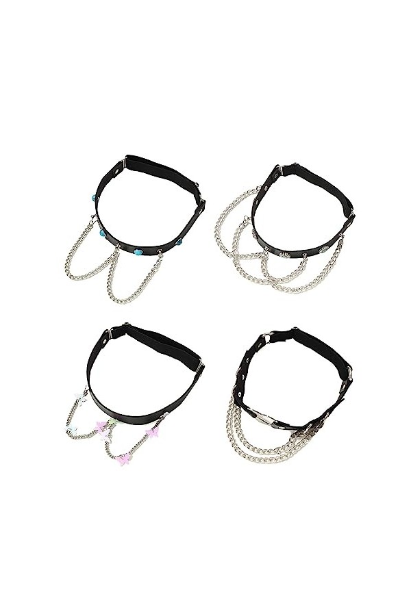 Ranuw Pendentif Porte-Jarretelles Chaîne Punk Jarretelles Jambe Anneaux Cuisse Chaîne Harnais Femmes Filles Bijoux Corps Cade