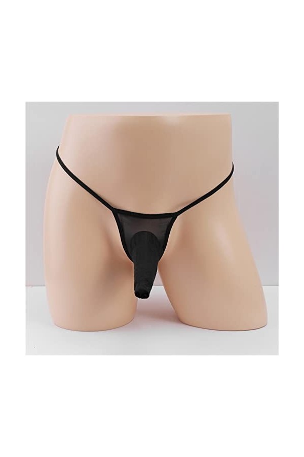 String Homme Sexy Hot Dentelle Slips Boxer Hommes Simple Grenadine Personnalité Mode Casual Sexy Mini String Bouche Ouverte S