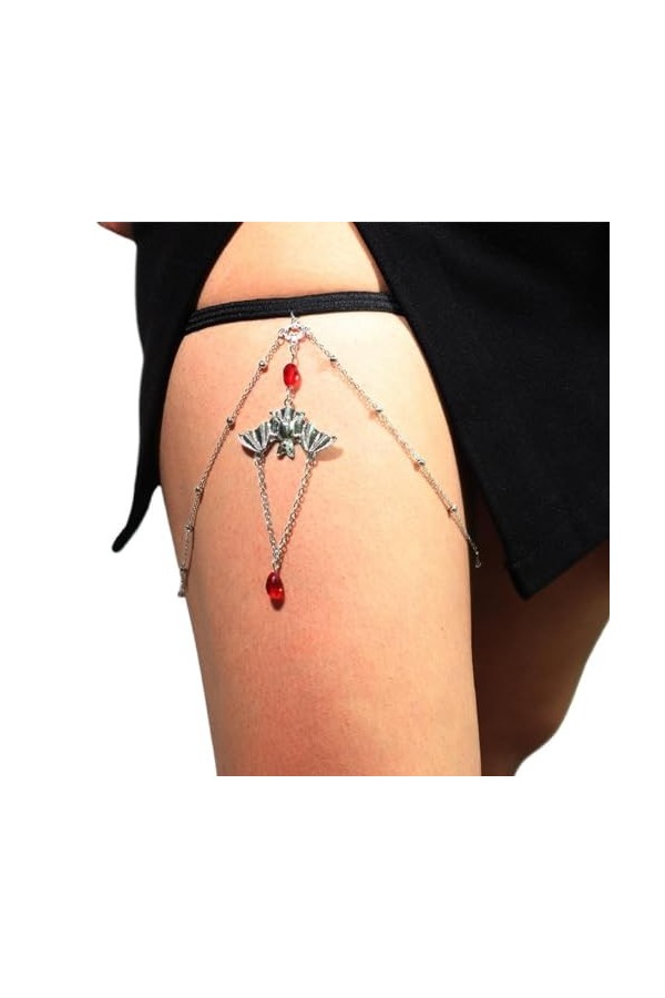 Ranuw Punk Bat Gland Cuisse Chaîne Jambe Corps Chaîne Harnais Gothique Jambe Jarretière Mode Beach Club Party Corps Fournitur