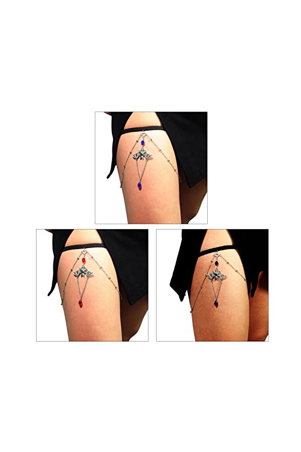 Ranuw Punk Bat Gland Cuisse Chaîne Jambe Corps Chaîne Harnais Gothique Jambe Jarretière Mode Beach Club Party Corps Fournitur