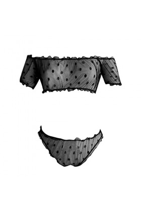 Lingerie Femme Sexy Ensemble Homme Sexy Hot y*2k Ensemble de Deux pièces en Maille Pure à pour Femmes dun sous-vêtement sans