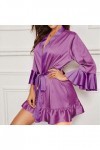 CUTeFiorino Ensemble de pyjamas sexy pour femme, lilas, XL