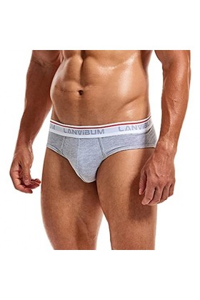 FGUUTYM Boxer Jack Slips solide pour homme Sous-vêtements sexy pour homme, gris, M