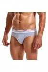 FGUUTYM Boxer Jack Slips solide pour homme Sous-vêtements sexy pour homme, gris, M