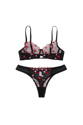 Lingerie Femme Sexy Ensemble Homme Sexy Hot y21k sous-vêtements Polantan Two Pieces Home Female Princesse en Lingerie Black,