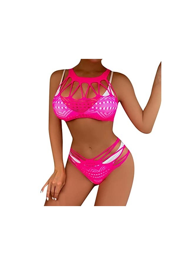 ADMAY 2023 New y/2/k Style Lingerie Sexy Résille Filles Sexy Sexy Robe Femmes Sexy sous-Vêtements Robe Soild Couleur Maille B