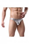 FGUUTYM String Homme Extrême Sexy Culotte Carrée Homme, argenté, L