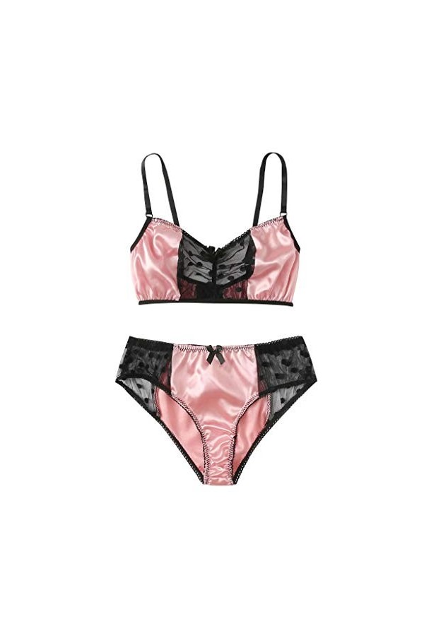 Ensemble Soutien Gorge et String Femme Erotique Vêtements De Nuit Dentelle Lingerie Sexy Ensemble Sexy sous-Vetements 2 Pièce