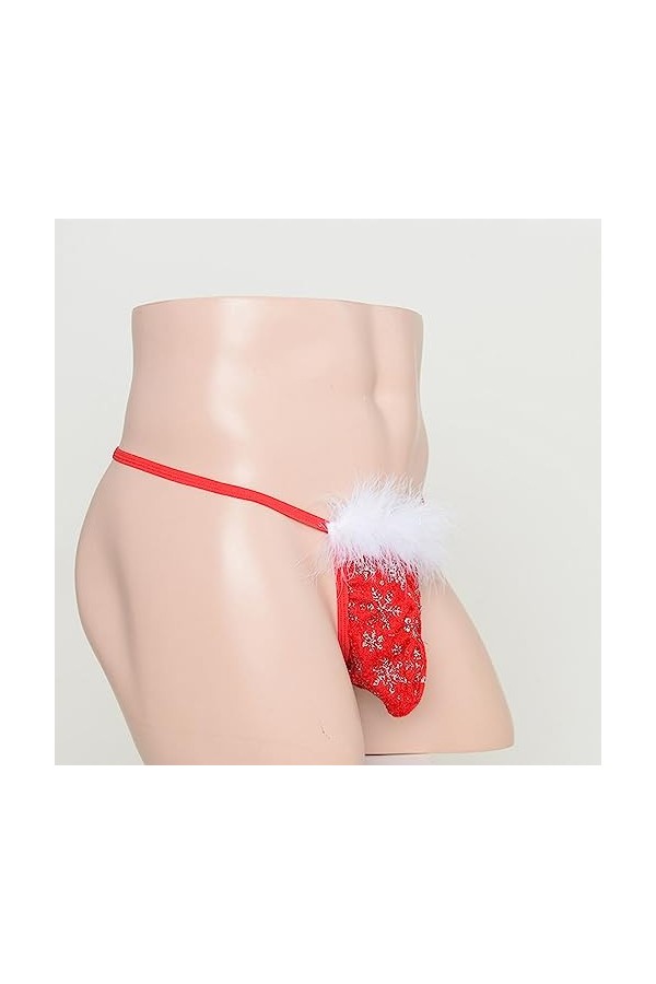 wjiNFDFG Shorts en Flanelle String Sexy Taille Basse Sexy Slip sous Vêtement Sexy Red, One Size 