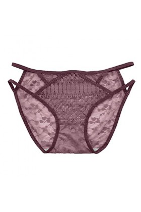 Culotte Femme Tanga String en Coton Slips Shorty Culottes pour Femmes Crochet Dentelle à Lacets évider Sexy Roleplay Lingerie