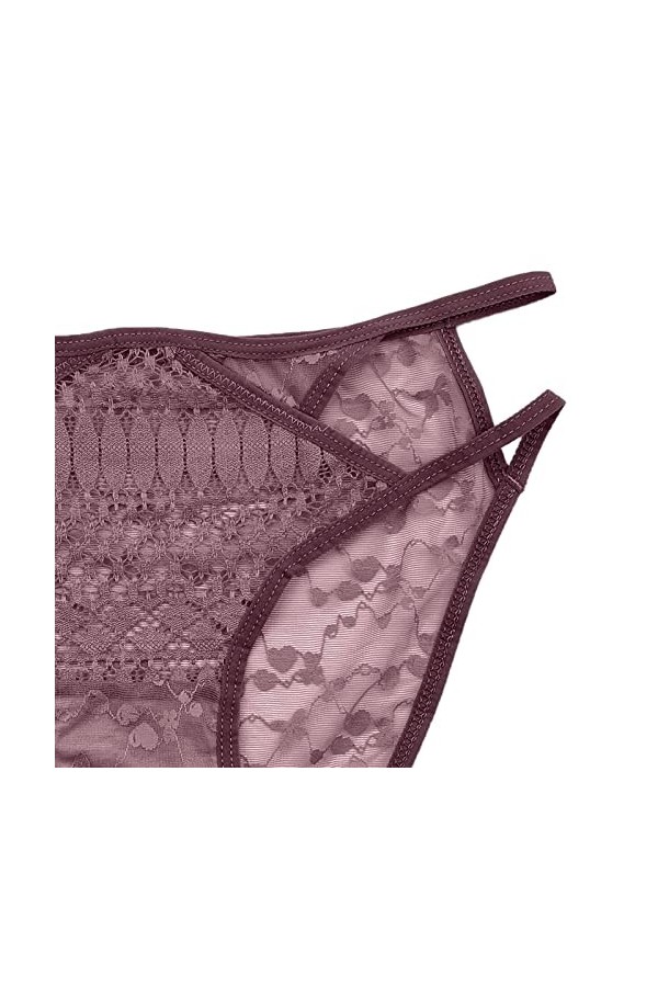 Culotte Femme Tanga String en Coton Slips Shorty Culottes pour Femmes Crochet Dentelle à Lacets évider Sexy Roleplay Lingerie