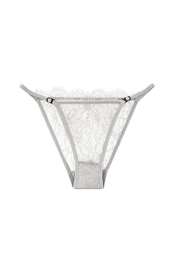Culotte Femme Tanga String en Coton Slips Shorty Culotte en Dentelle pour Femme réglable à Fines Bretelles Transparent Sexy C