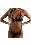 sous-Vetements Femme Dentelle Vêtements De Nuit 2 Pièce Ensemble Soutien Gorge et String Sexy Lingerie Sexy Ensemble Erotique