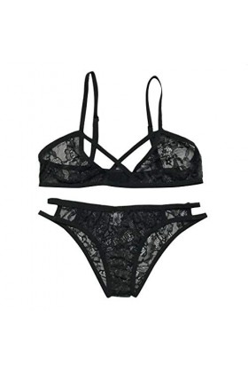 Femme Vêtements De Nuit Dentelle Lingerie Sexy Ensemble Sexy Ensemble Soutien Gorge et String Erotique sous-Vetements 2 Pièce