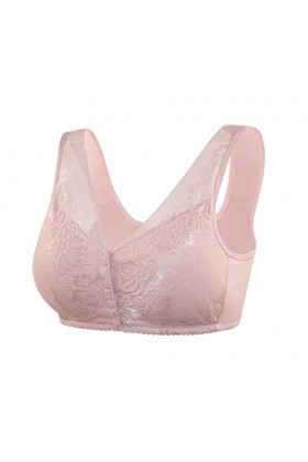 Soutien-gorge de sport pour femme - Fermeture avant - Dentelle - Grandes tailles - Soutien-gorge fonctionnel - Bralette - Gil