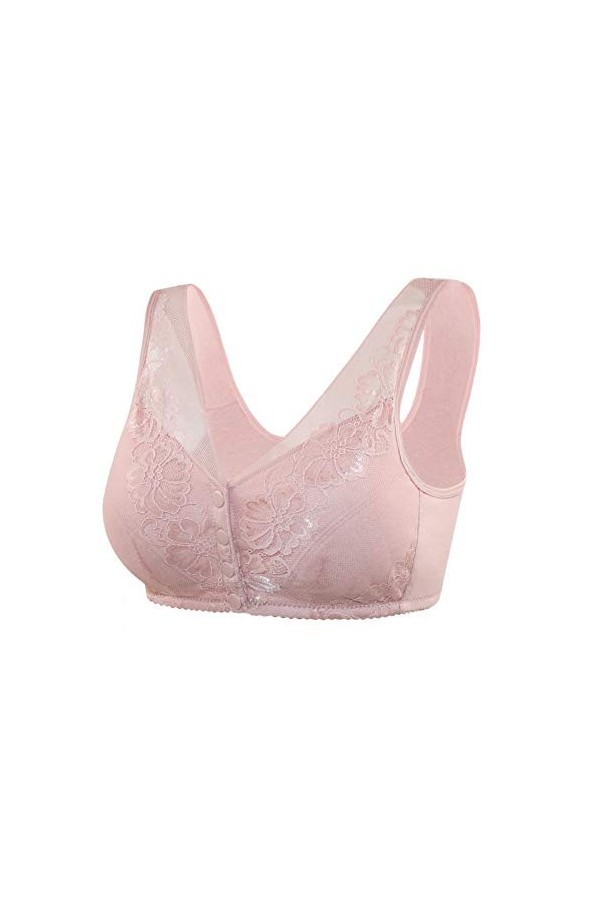 Soutien-gorge de sport pour femme - Fermeture avant - Dentelle - Grandes tailles - Soutien-gorge fonctionnel - Bralette - Gil