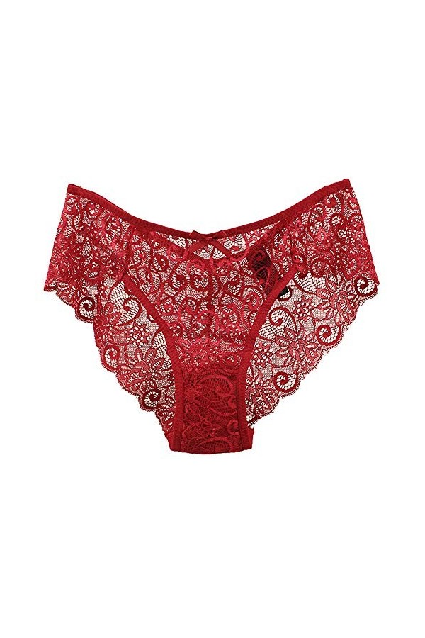 Générique Culottes Femmes Dentelle S/XL Respirable Plus Transparent Confort sous-vêtements Taille Lingerie Ouverte Entrejambe