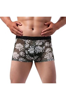 XINIXN Tenue Soubrette Culottes pour Hommes Culottes Respirantes Sexy pour Hommes Culotte Taille Basse à imprimé léopard sous