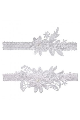 ASTER 2 Pièces Jarretelles De Mariage De Mariée Dames Dentelle Jambe Jarretière Ceintures Accessoires de Lingerie pour les Ma