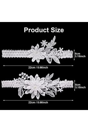 ASTER 2 Pièces Jarretelles De Mariage De Mariée Dames Dentelle Jambe Jarretière Ceintures Accessoires de Lingerie pour les Ma