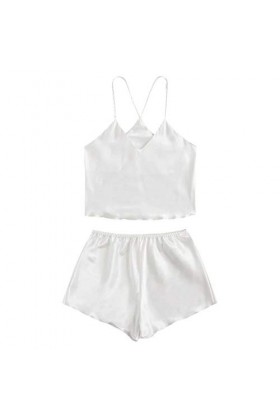 liaddkv Satin up Ensemble Dentelle Poupée Pyjama en Soie Sleepsilk Vêtements de Nuit Femmes Sous-vêtements Sexy Lingerie Sexy