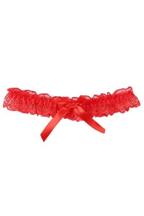 JUNYY Mariée Mariage Dentelle Fleurs Princesse Cuisse Anneaux Extensible Jarretière Accessoires Tour De Cou Jambe Anneaux Pou