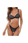 Ensemble de sous-vêtements à Trois Points Sexy Mesh pour Femmes Cher Black, S 