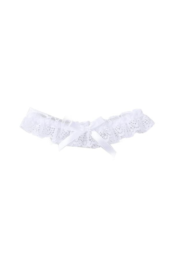 JUNYY Mariée Mariage Dentelle Fleurs Princesse Cuisse Anneaux Extensible Jarretière Accessoires Tour De Cou Jambe Anneaux Pou