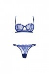 liaddkv Ensemble de lingerie sexy en acier pour femme, bleu, XXXL
