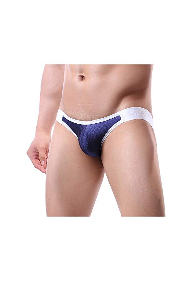 Générique Lingerie Homme Sexy Hot Briefings sans Boutons pour Hommes brossés Respirants Sexy Double Culotte Pantalon Pantalon