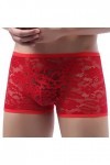 Générique Lingerie Homme Sexy Hot String en Dentelle pour Hommes Culotte de Sexe Culotte en T Transparente pour Hommes sous-v